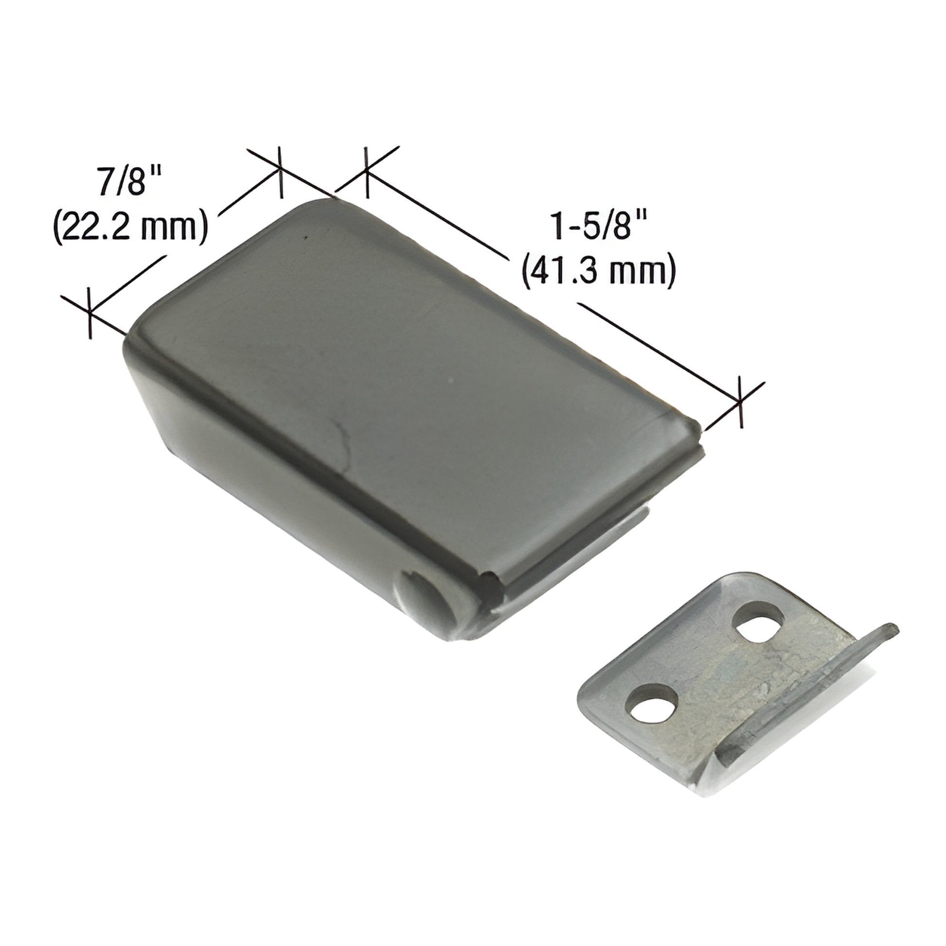 DVL2 metal backslider latch with mounting bracket for pickup trucks, 1-5/8" x 7/8" (41 22 mm)