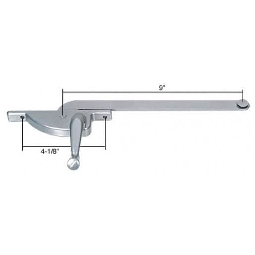 CRL Left Hand Aluminum Casement Window Operator with 9" Arm for Hope Windows