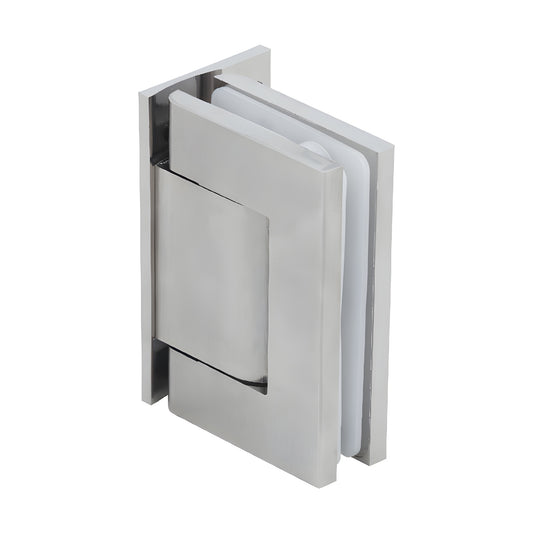 Satin nickel wall mount oil dynamic hinge for 5/16-9/16 (8-14 mm) glass doors, SKU H8211BTSN