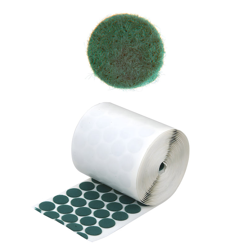 Roll of green adhesive felt round pads (3/4 in) for glass protection, SKU FGP346