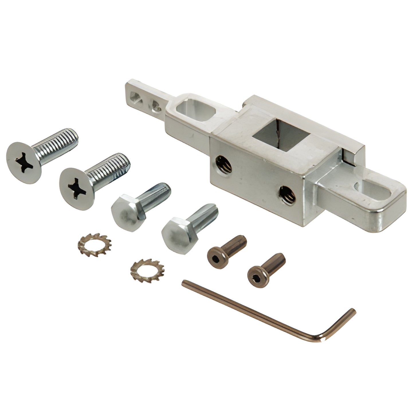 CRL low-profile pivot insert kit (SKU 1NT704) with screws, washers and hex key - fits 9/16" (14mm) square spindle.
