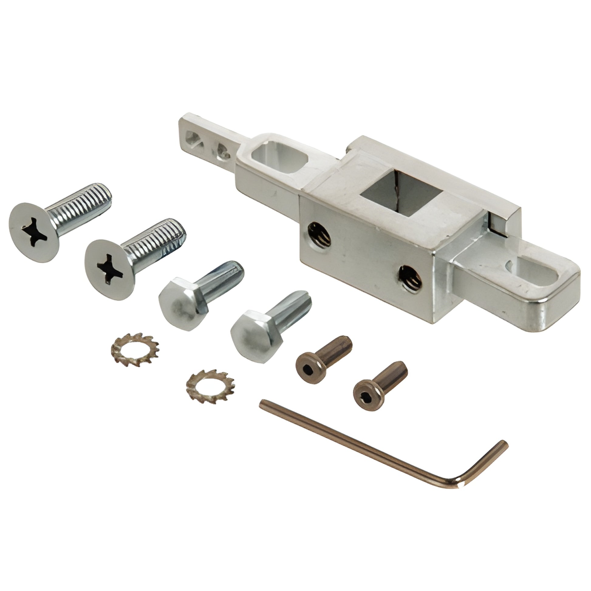 CRL low-profile pivot insert kit (SKU 1NT704) with screws, washers and hex key - fits 9/16" (14mm) square spindle.