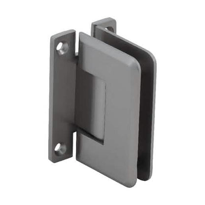 CRL Brushed Nickel Pinnacle 537 Series Wall Mount 'H' Back Plate Hinge - 5 Degree Pre-Set