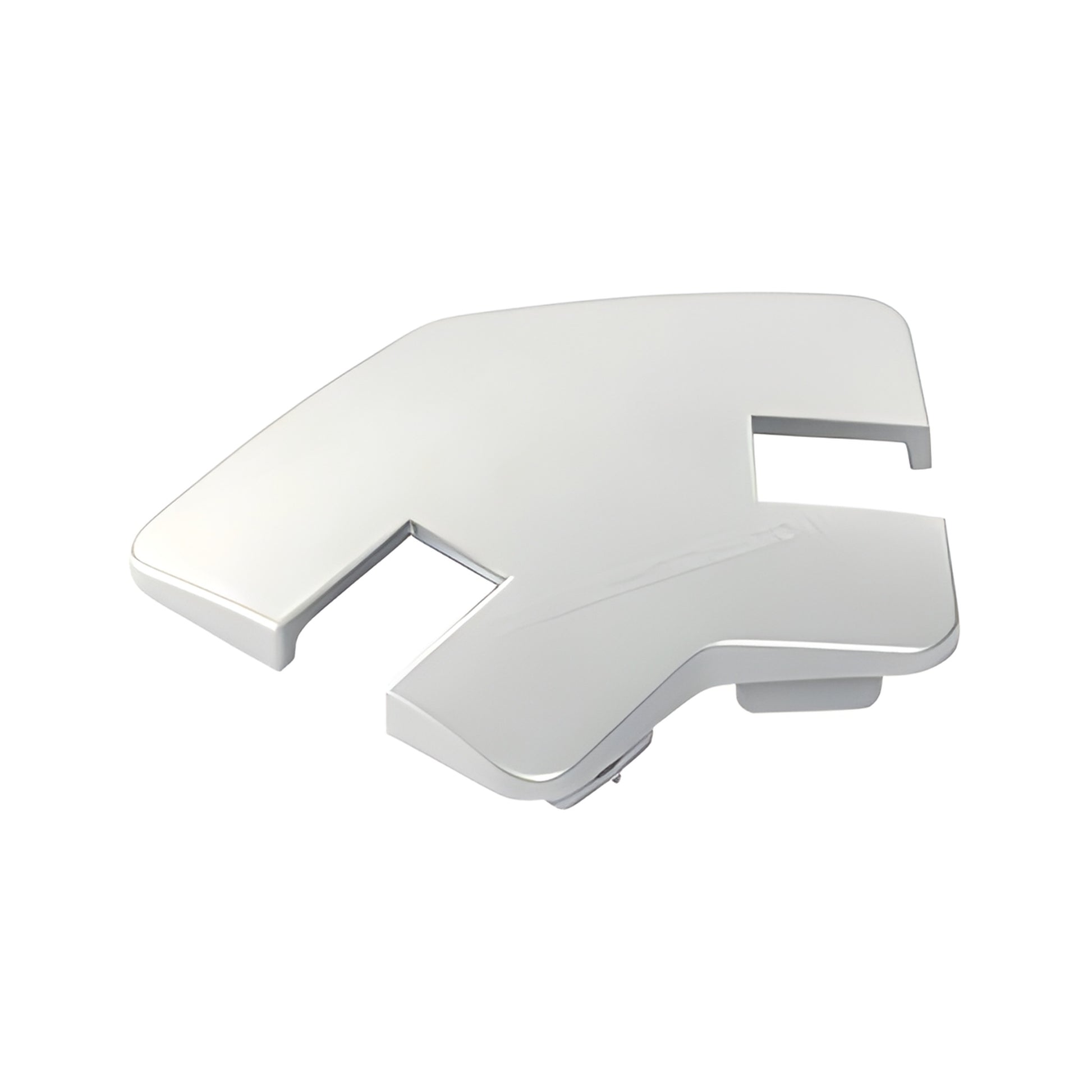 NC13S silver metallic aluminum notched rectangular post top cap for extended glass windscreens