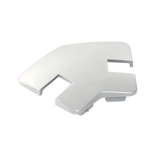 NC13S silver metallic aluminum notched rectangular post top cap for extended glass windscreens