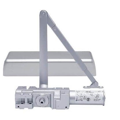 CRL Aluminum Adjustable Door Closer, Size 1-6, Delayed Action, Surface Mount, Cast Iron