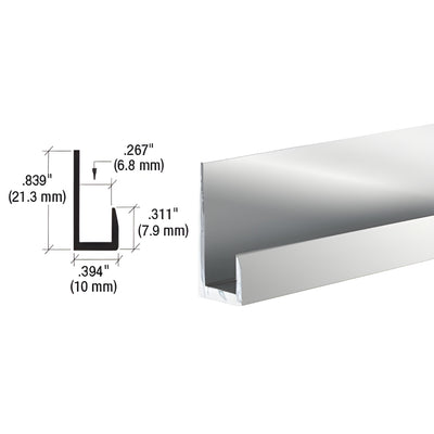 CRL Brite Anodized Low-Profile 1/4" Aluminum Glass J-Channel