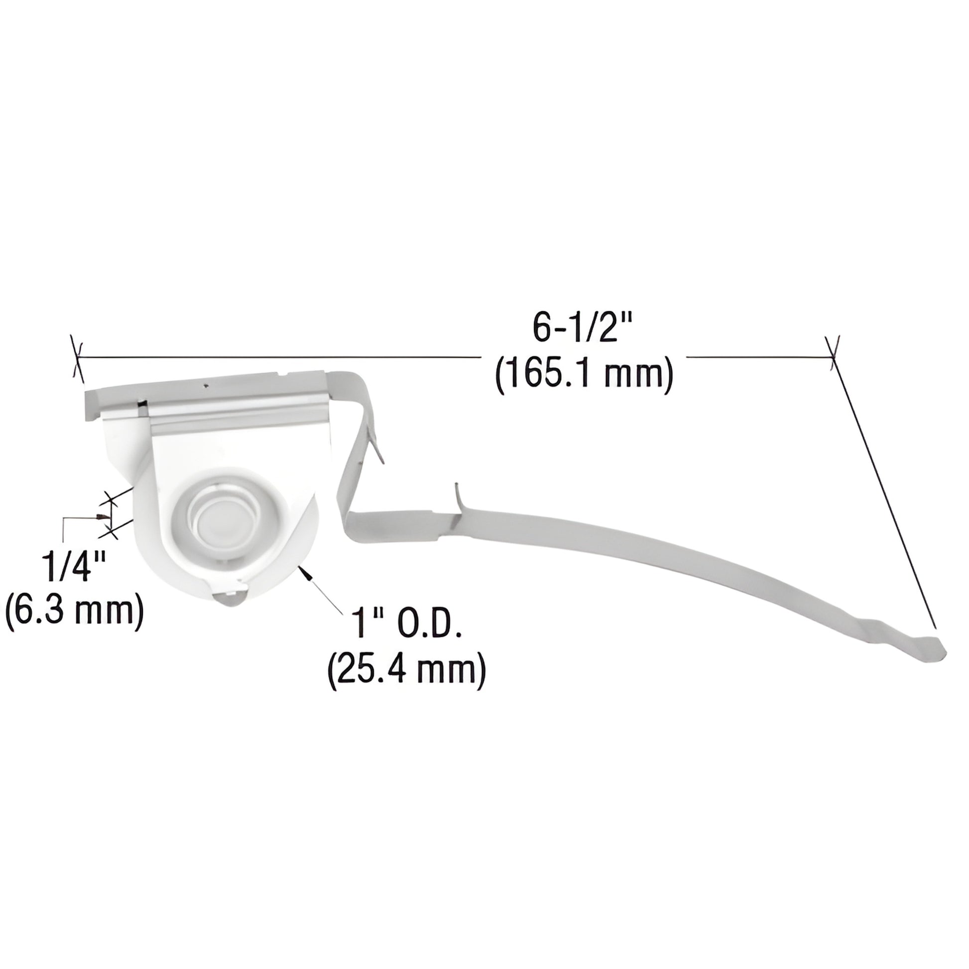 CRL B745 6-1/2" steel tension spring roller with 1" concave nylon wheel for Andersen sliding screens.