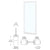 CRL-U.S. Aluminum 36x84 White Kynar Narrow Center Stile Entry Door