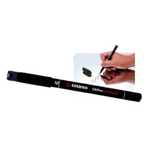 CRL Black Stabilo Marking Pen - Fine tip, durable ink, ideal for precise marking on glass.