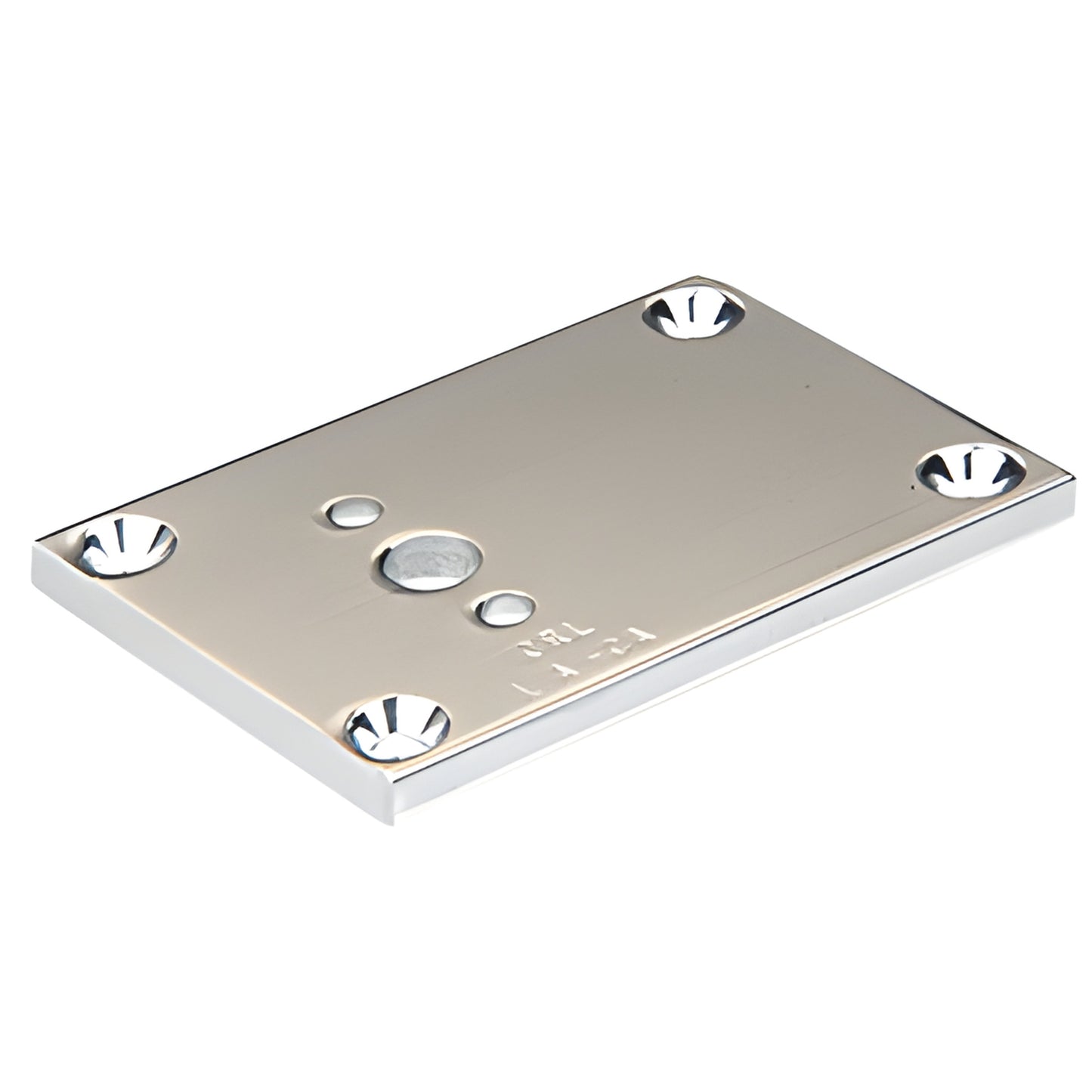 CRL D693BA 2 3 in rectangular aluminum base plate, brite anodized finish with four countersunk screw holes
