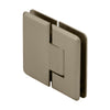 CRL Cologne 180 glass-to-glass shower hinge, brushed bronze finish, solid brass, SKU C0L180BBRZ