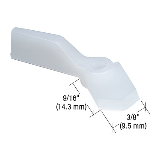 White plastic angled swivel clip (SKU L5851), 9/16" x 3/8", turn-button screen/storm clip, pack of 8.