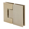 Brushed bronze squared brass Vienna adjustable glass-to-glass shower hinge (SKU V1E380BBRZ)