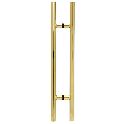 CRL 24-in Polished Brass Ladder Door Pull Handle for Glass Doors