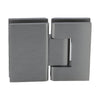 GEN180BN brushed nickel glass-to-glass square shower hinge, solid brass, self-centering, fits 8-12mm glass