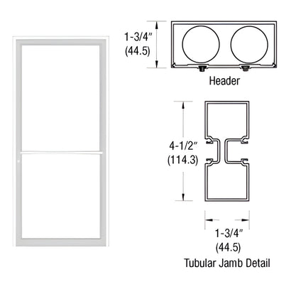CRL-U.S. Aluminum S450 39-1/2x85-3/4 White KYNAR Center Hung Frame