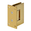 Polished brass adjustable Geneva glass door hinge, full back plate (SKU GEN337BR)