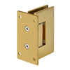 Polished brass GEN537BR Geneva wall-mount shower hinge for 8-12mm tempered glass, self-centering
