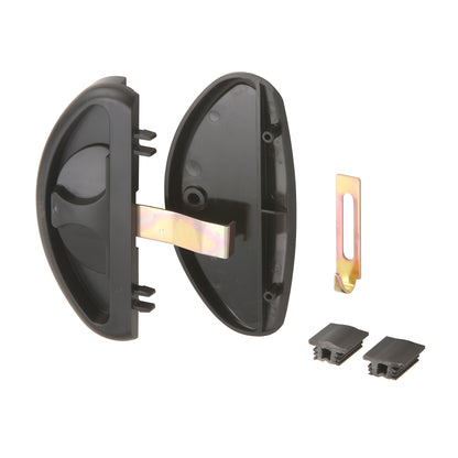 CRL A255 black plastic mortise latch and pull assembly with steel latch and strike for hat section doors.