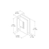 VCT037CH polished chrome solid-brass frameless shower door hinge, wall-mount self-centering for 3/8-1/2 in. glass