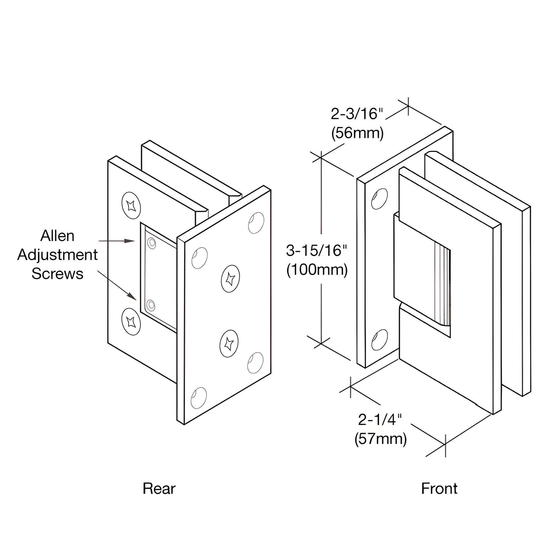 Vienna adjustable shower hinge in vintage brass, solid brass wall mount with back plate - SKU V1E337VBR