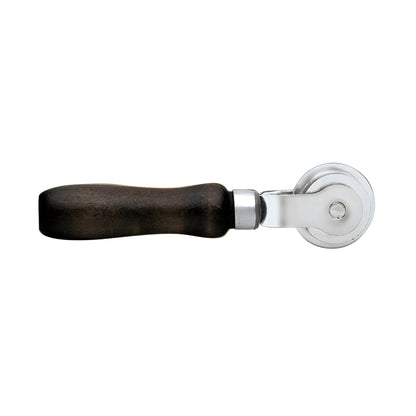 CRL Step Tool 27S3: hardwood contoured handle with 2" steel step/bevel and flat roller on ball-bearing mount.
