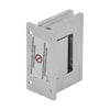 Polished chrome aluminum oil-dynamic full back plate wall hinge for 8-14mm glass doors, self-closing (SKU H8210BTCH)