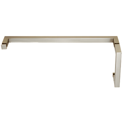 CRL Brushed Nickel "SQ" Series Combination 6" Pull Handle 24" Towel Bar