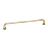 Brushed bronze 18 in tubular brass single-sided glass-mounted towel bar with decorative metal washers