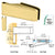 CRL Barcelona Brass Free-Swinging Double-Action Interior Door Hinge