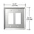 CRL Designer Gray Double Glass Mirror Plate