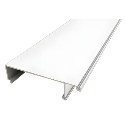 CRL-U.S. Aluminum White KYNAR® Paint 1" to 1/4" Glass Reducer Bead for Inside Glaze - 24'-2"