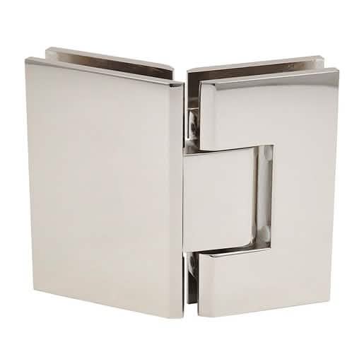 CRL Polished Nickel Vienna 045 Series 135° Glass Hinge - Sleek, Durable, Stylish