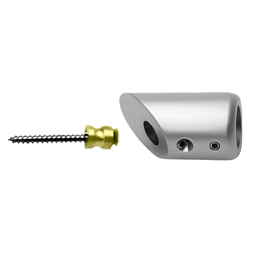 Polished chrome brass 45-degree mitered support bar wall mount bracket with screw stud for S1/S2/S80 bars (SKU SBB45CH)