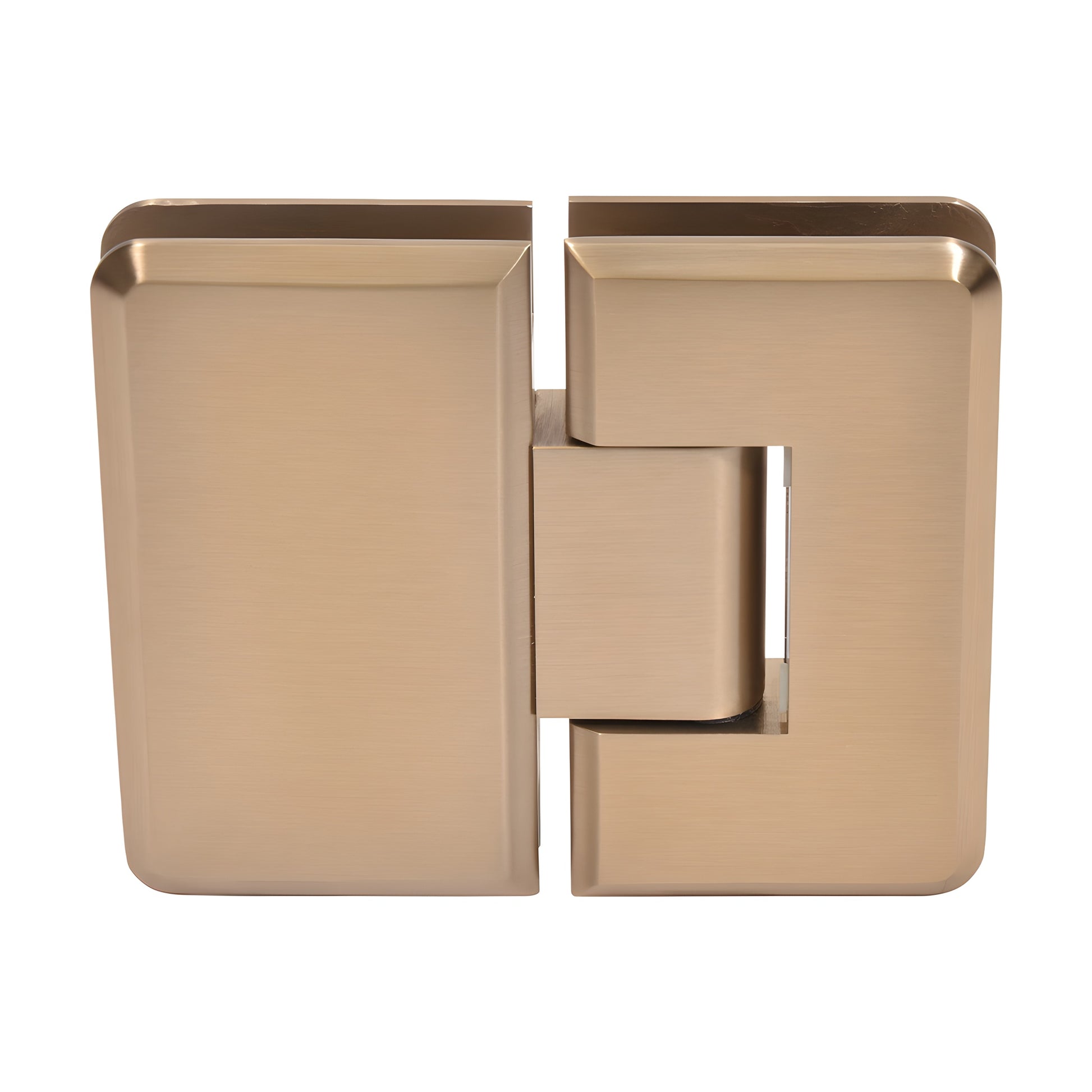 C0L180DBBZ dark brushed-bronze beveled glass-to-glass shower hinge, solid brass, 180 for 3/8-1/2" tempered glass