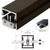 CRL Dark Bronze Shallow Division Bar w/Vinyl 1-3/4x1-7/8in 24ft