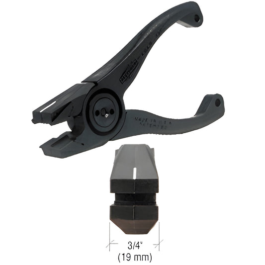 CRL 6" glass running/nipping pliers, black molded plastic handles with replaceable jaws, 3/4" jaw width (SKU 169)