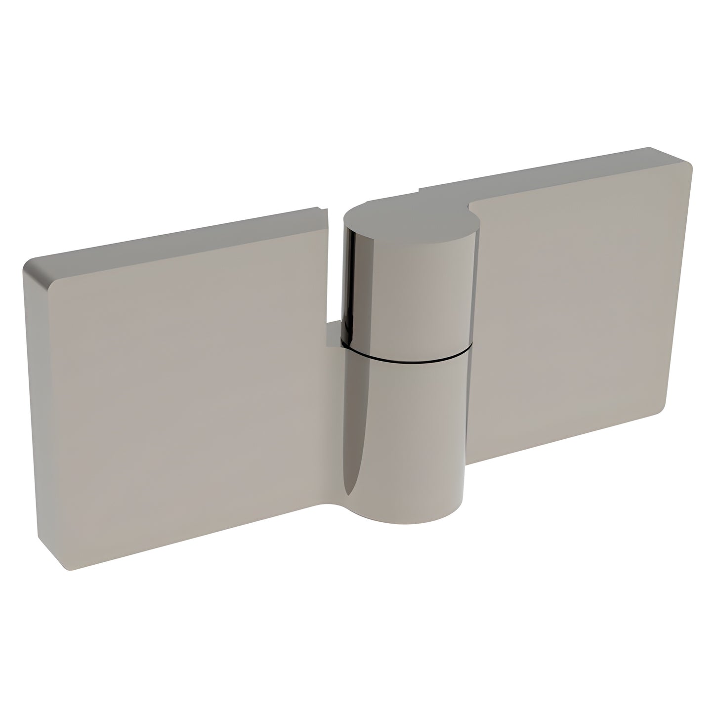 Lugano LUG180LCH polished chrome concealed frameless glass hinge - square profile for 8-10mm tempered glass, right-hand.