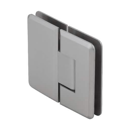 CRL Brushed Nickel Cologne 180 Series Glass-to-Glass Hinge for seamless shower design