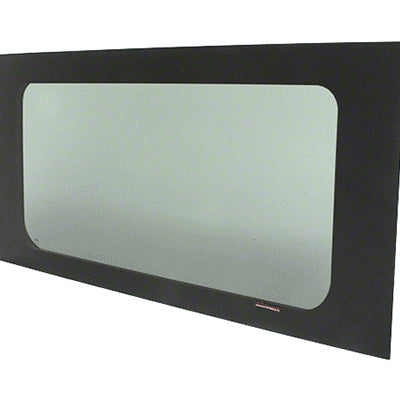 CRL 2017-2019 OEM Design 'All-Glass' Look Ram ProMaster Van Fixed Passenger Sliding Door Replacement for OEM Glass 136" and 159" Wheelbases