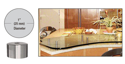 CRL 316 Brushed Stainless 1" Diameter by 3/4" Standoff Base