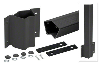 CRL 36" Matte Black Inside 135 Degree Fascia Mount Post Kit for 200, 300, 350, and 400 Series Rails