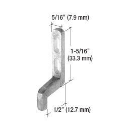 CRL 5/16" Wide Sliding Screen Door Latch Strike with 1/2" Grip