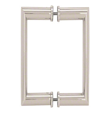 CRL 8" Polished Nickel Back-to-Back Oval/Round Pull Handle