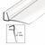 CRL 95" Clear Poly U-Channel with 1-1/4" (31 mm) Fin for 3/8" Glass