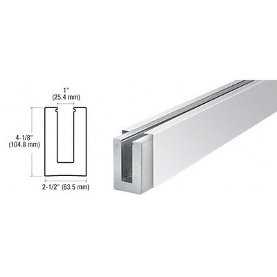 CRL B5S Series Polished Stainless Custom Square Base Shoe Undrilled for 1/2" Glass