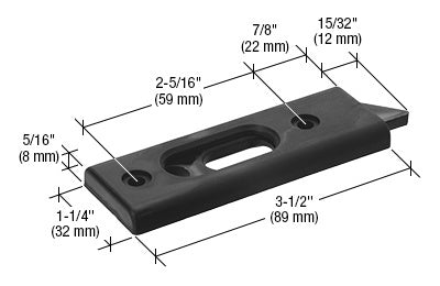 CRL Black Tilt Window Latch with 2-5/16" Screw Holes