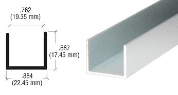 CRL Brite Anodized 3/4" U-Channel