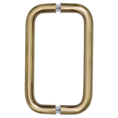 CRL Brushed Bronze 8" Back-to-Back Solid 3/4" Diameter Pull Handles Without Metal Washers